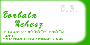 borbala mehesz business card